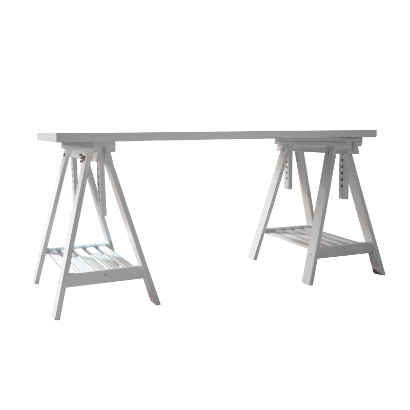 Mesa branca c/ cavalete regulável