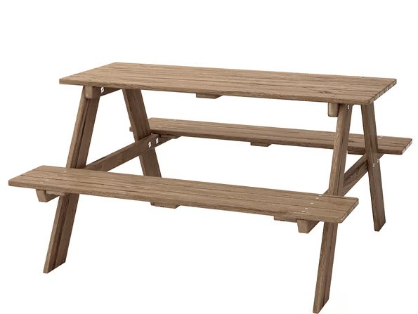 Mesa de Piquenique Infantil com Bancos Estrutura em Madeira Maciça