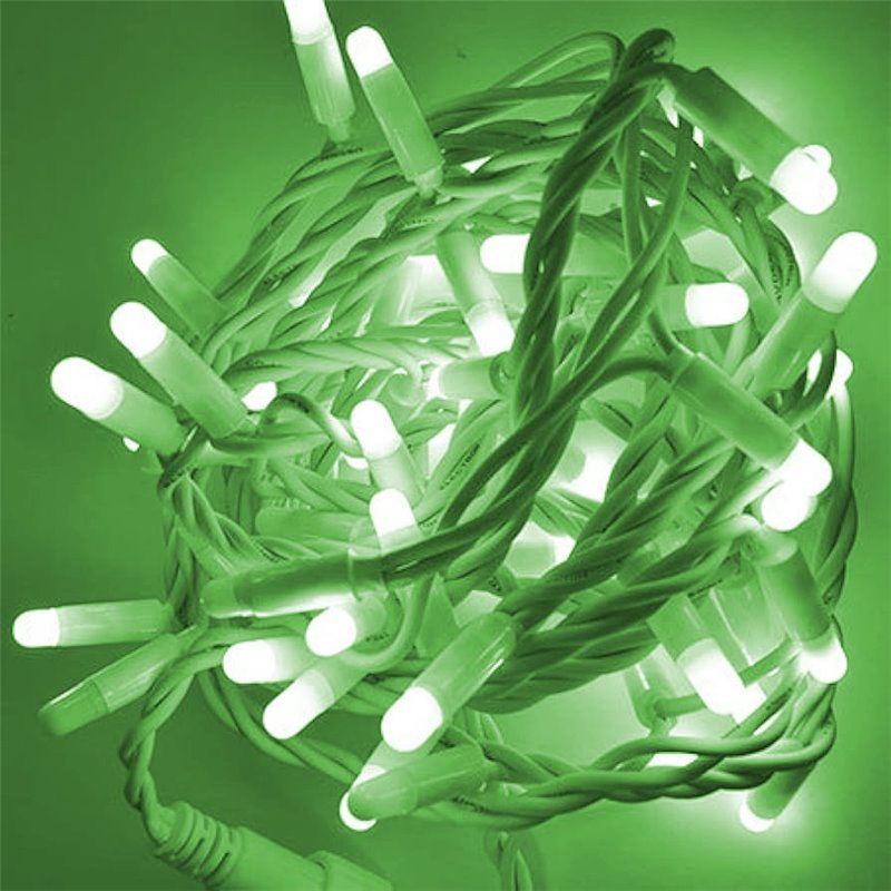 Grinalda LED Decorativa STRING PLUS 12m – 180 LEDs Verdes – Uso Exterior IP65
